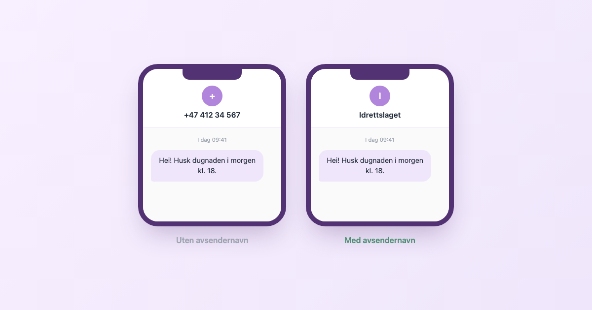 Avsendernavn på SMS – vis bedriftens navn