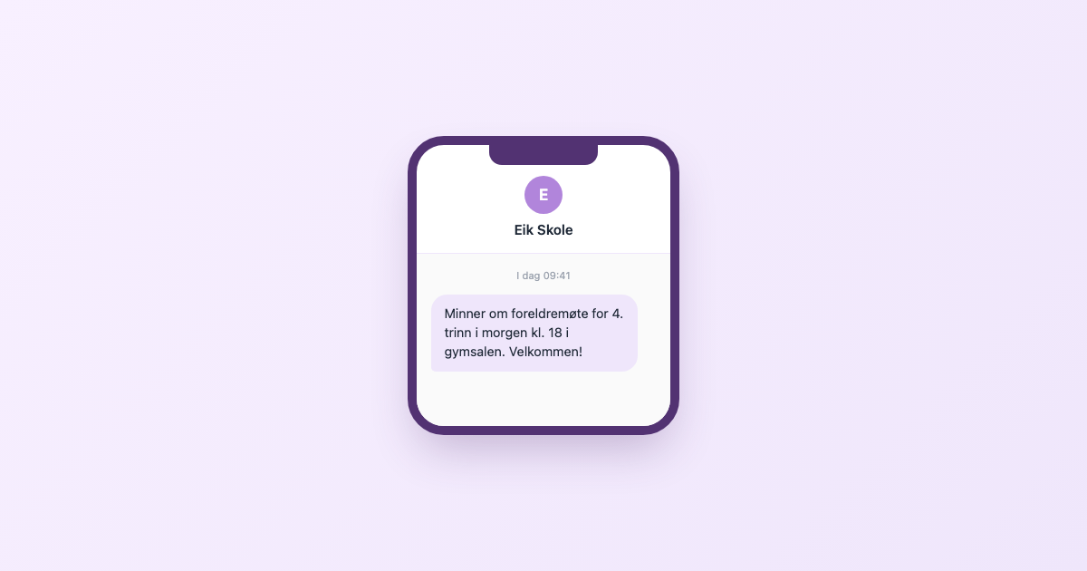 SMS til foreldre i skole og barnehage